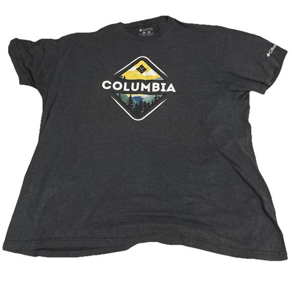 Columbia Men's Short Sleeve T-Shirt Size Large Dark Blue Used - Picture 1 of 7